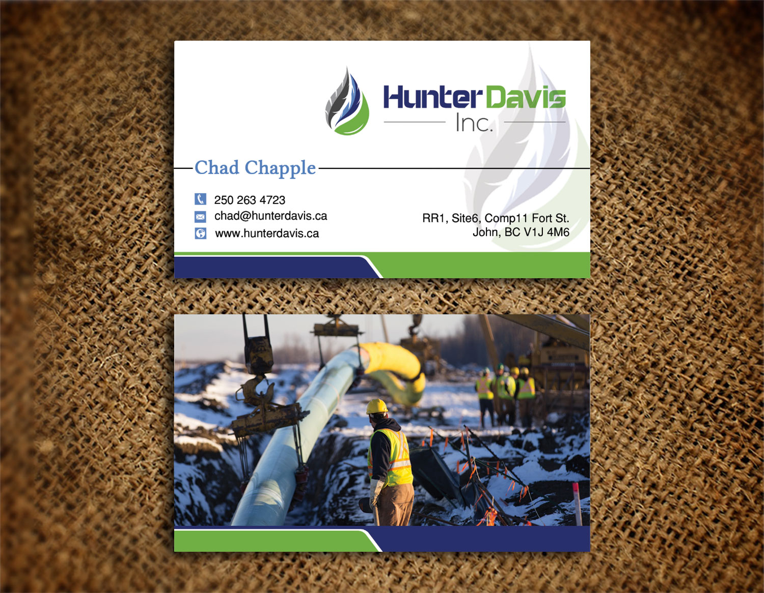 Business Card Design by Lanka Ama for HunterDavis Inc | Design #10365591