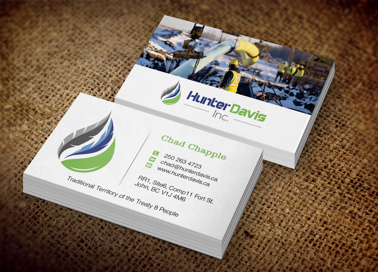 Business Card Design by Lanka Ama for HunterDavis Inc | Design #10365593