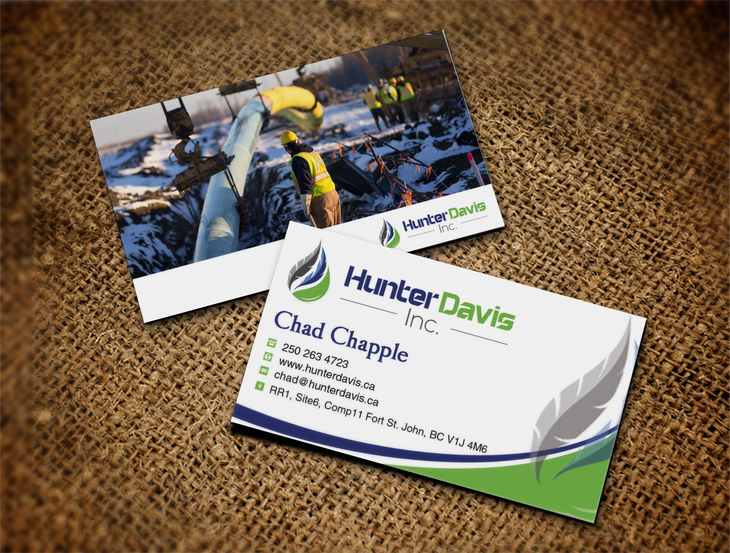 Business Card Design by Lanka Ama for HunterDavis Inc | Design #10367132
