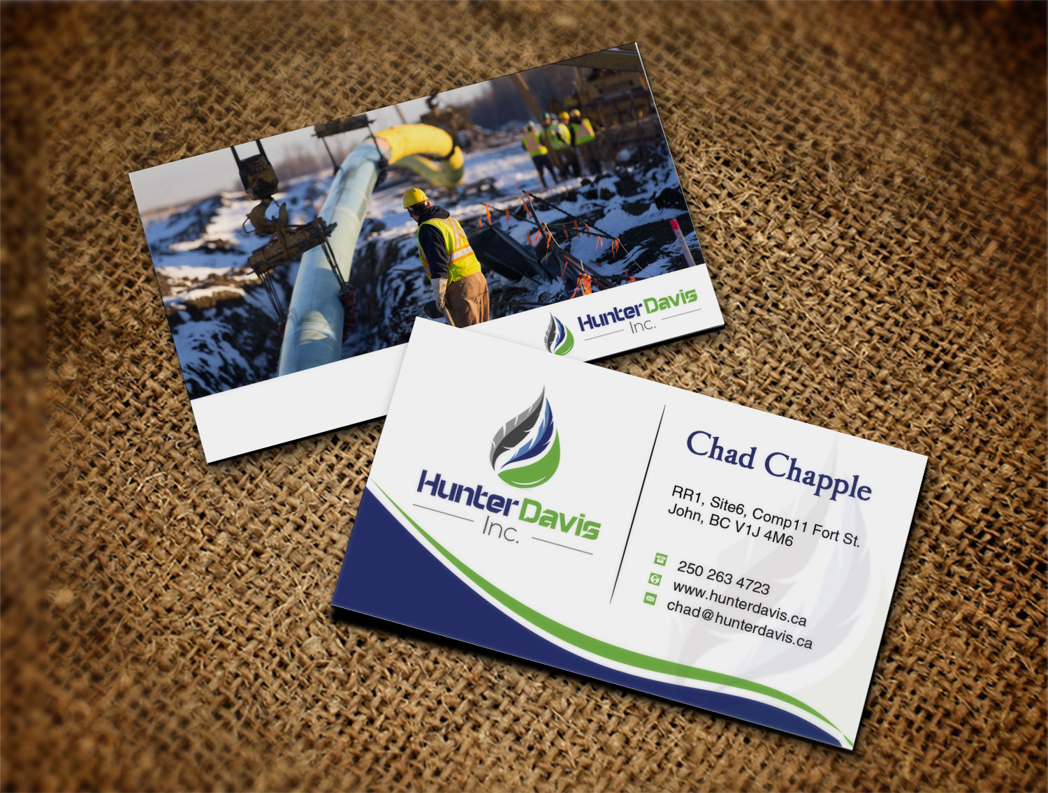 Diseño de Tarjeta de Presentación por Lanka Ama para HunterDavis Inc | Diseño #10367138