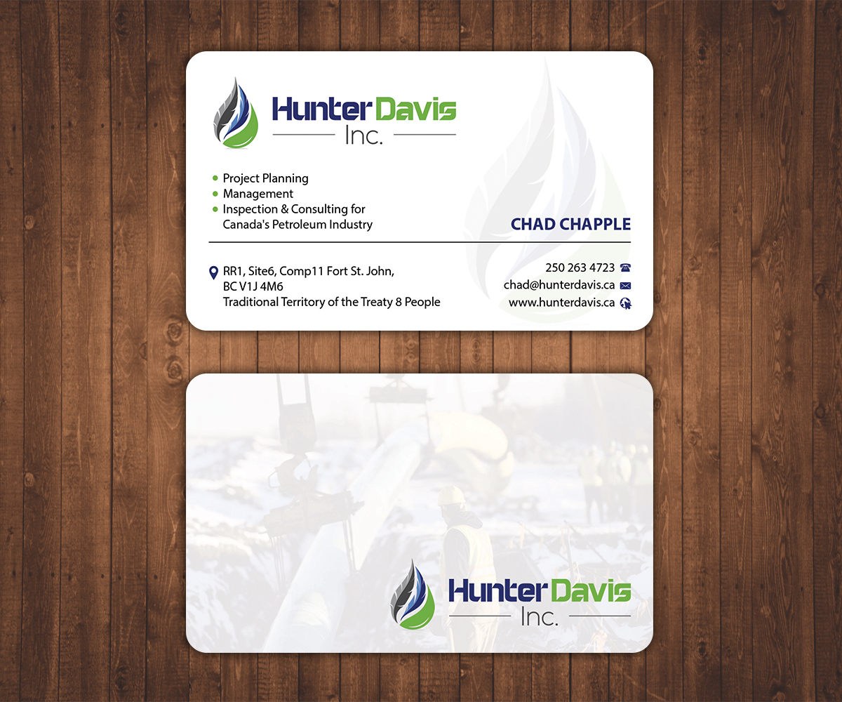 Diseño de Tarjeta de Presentación por Stylez Designz para HunterDavis Inc | Diseño #10403709