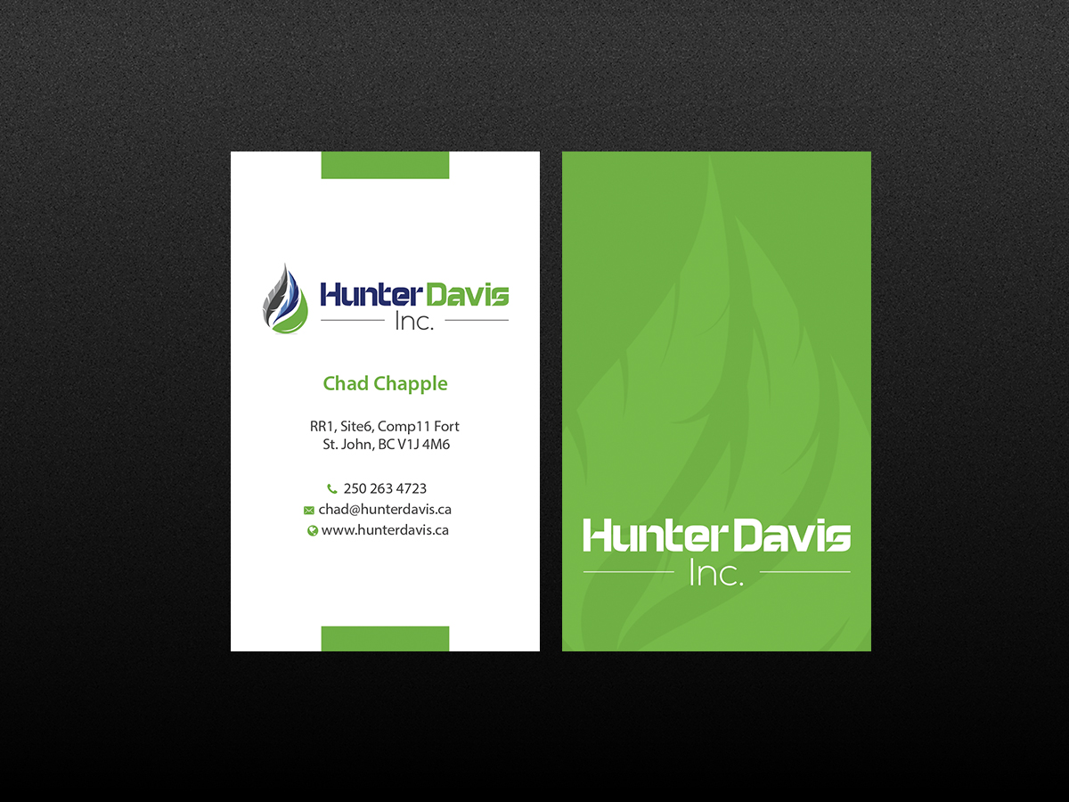 Business Card Design by Creations Box 2015 for HunterDavis Inc | Design #10367813