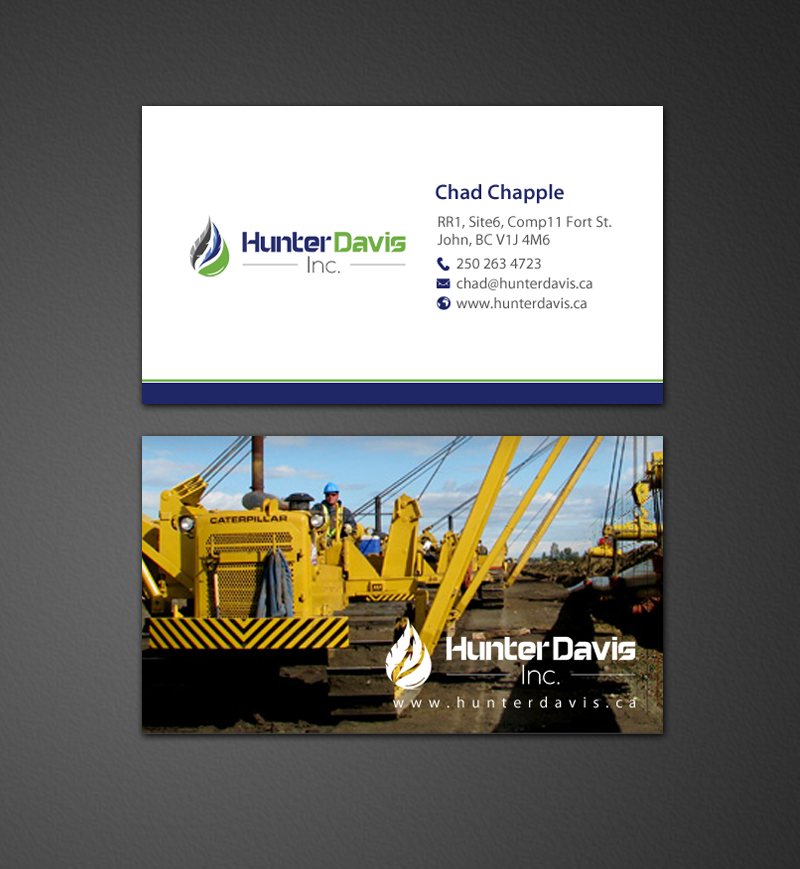 Business Card Design by chandrayaan.creative for HunterDavis Inc | Design #10366449