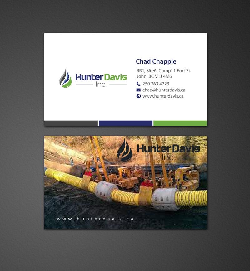 Business Card Design by chandrayaan.creative for HunterDavis Inc | Design #10366450