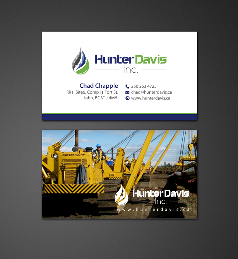 Business Card Design by chandrayaan.creative for HunterDavis Inc | Design #10366451
