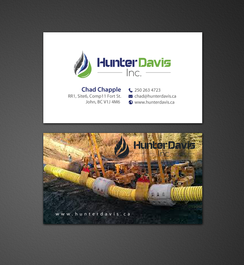 Business Card Design by chandrayaan.creative for HunterDavis Inc | Design #10366453