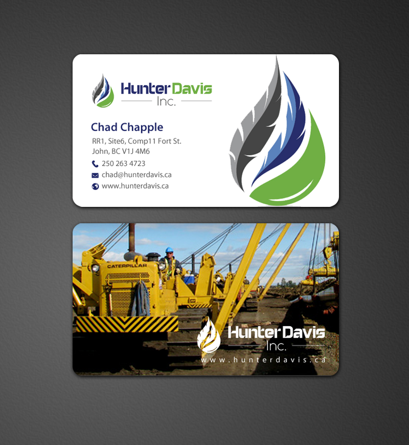 Business Card Design by chandrayaan.creative for HunterDavis Inc | Design #10366462