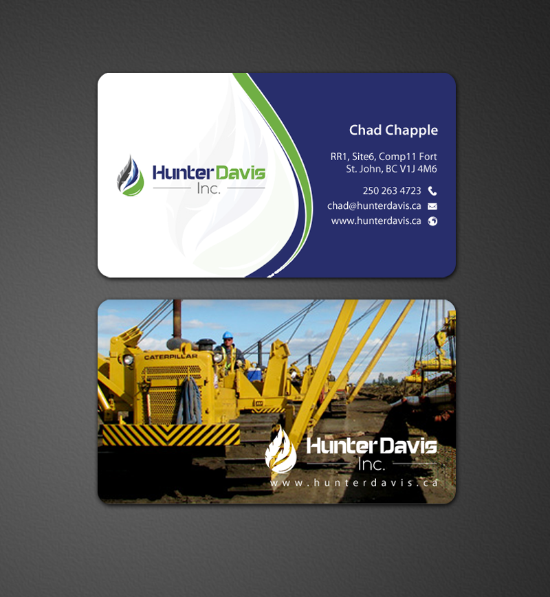 Business Card Design by chandrayaan.creative for HunterDavis Inc | Design #10366464