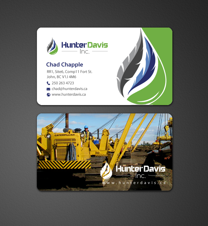 Business Card Design by chandrayaan.creative for HunterDavis Inc | Design #10366465