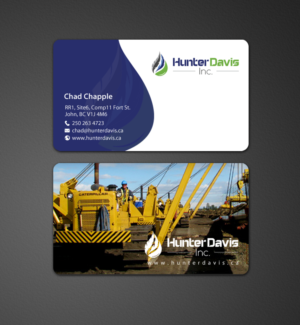 Diseño de Tarjeta de Presentación por chandrayaan.creative para HunterDavis Inc | Diseño: #10366468