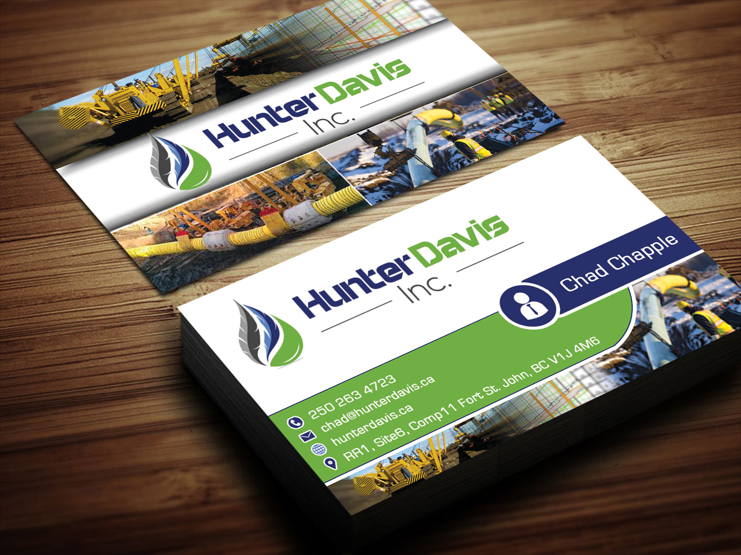 Business Card Design by gayathrik2244 for HunterDavis Inc | Design #10362669
