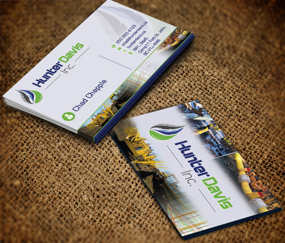 Business Card Design by gayathrik2244 for HunterDavis Inc | Design #10363239