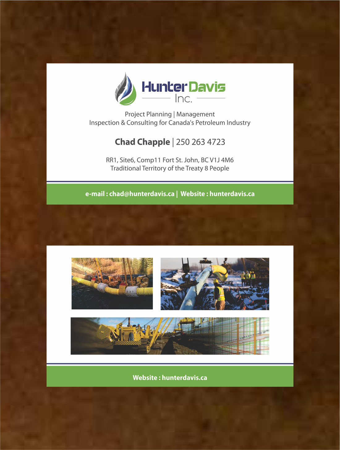 Business Card Design by kiyos creativities for HunterDavis Inc | Design #10378197