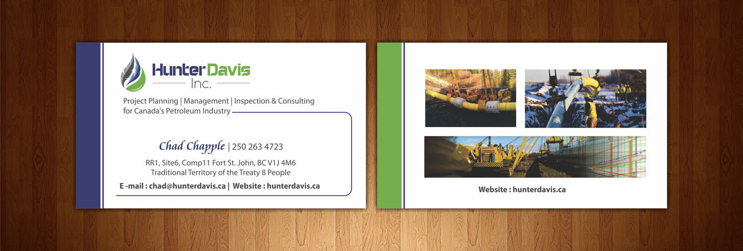 Diseño de Tarjeta de Presentación por kiyos creativities para HunterDavis Inc | Diseño #10378222