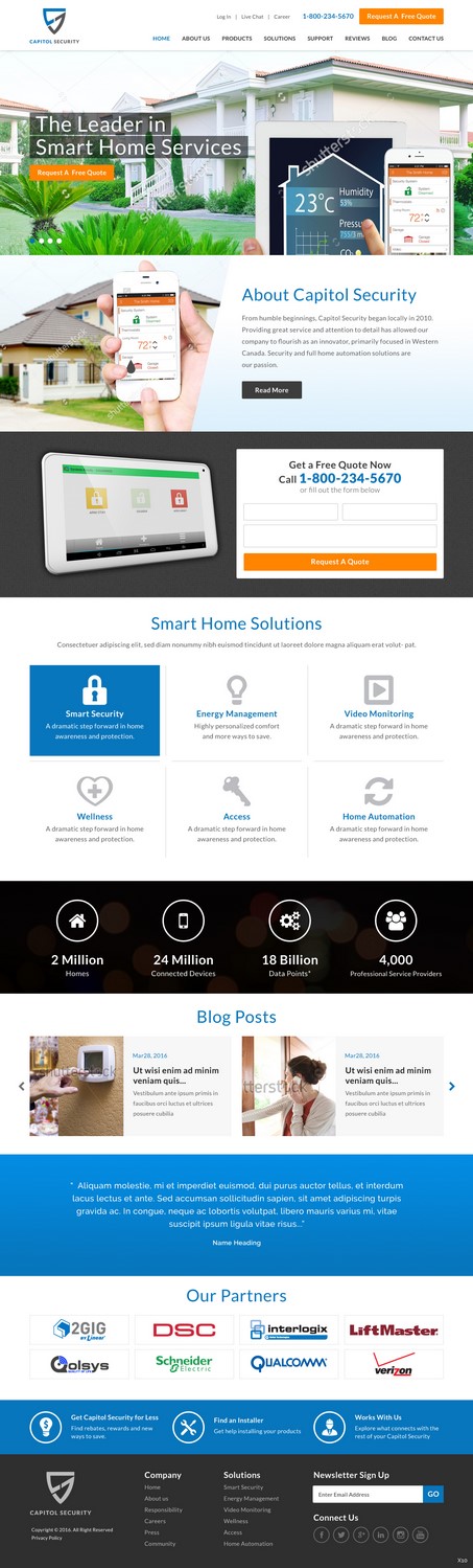 Web Design by pb for Capitol Security Systems Inc. | Design #10413057