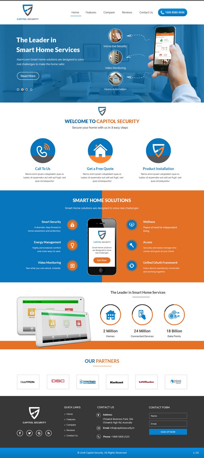 Web Design par pb pour Capitol Security Systems Inc. | Design #10423913