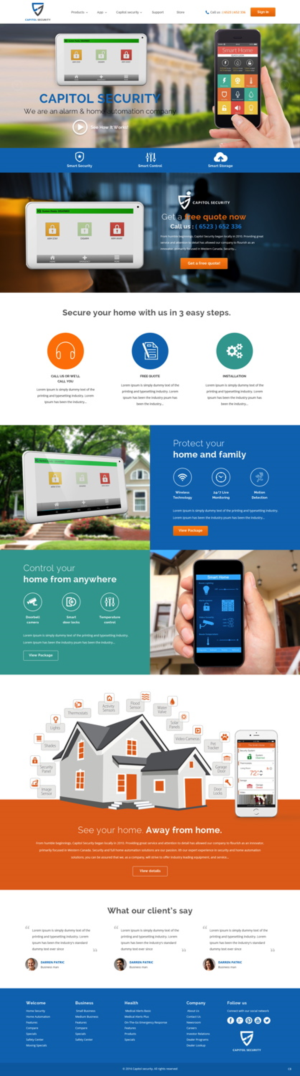 Web Design by pb for Capitol Security Systems Inc. | Design: #10424729