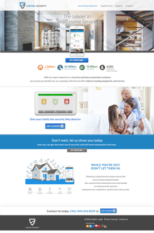 Web Design by creationz2011 for Capitol Security Systems Inc. | Design: #10443618