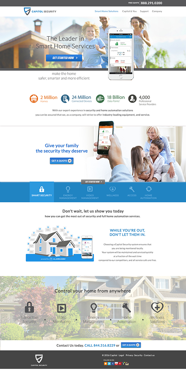 Diseño Web por creationz2011 para Capitol Security Systems Inc. | Diseño #10444617