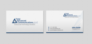 Business Card Design by INDIAN_Ashok for Total Advanced Communications, LLC | Design: #12662252