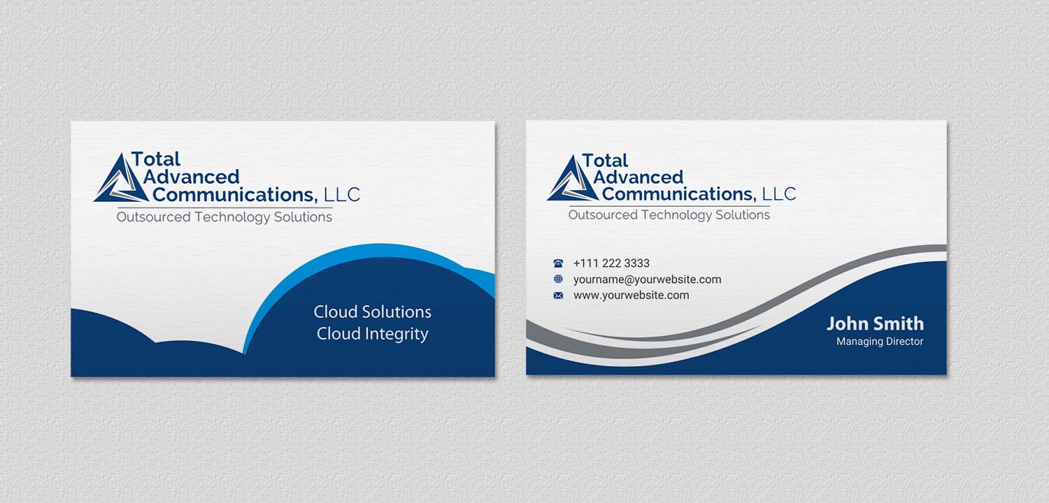 Business Card Design by INDIAN_Ashok for Total Advanced Communications, LLC | Design #12662700