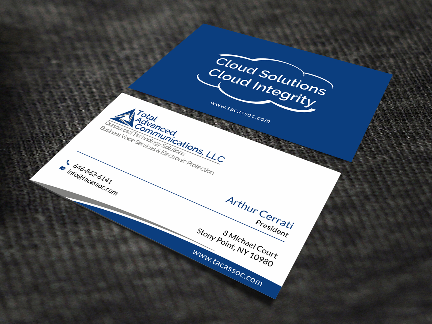 Business Card Design by SKYdesign for Total Advanced Communications, LLC | Design #12742310
