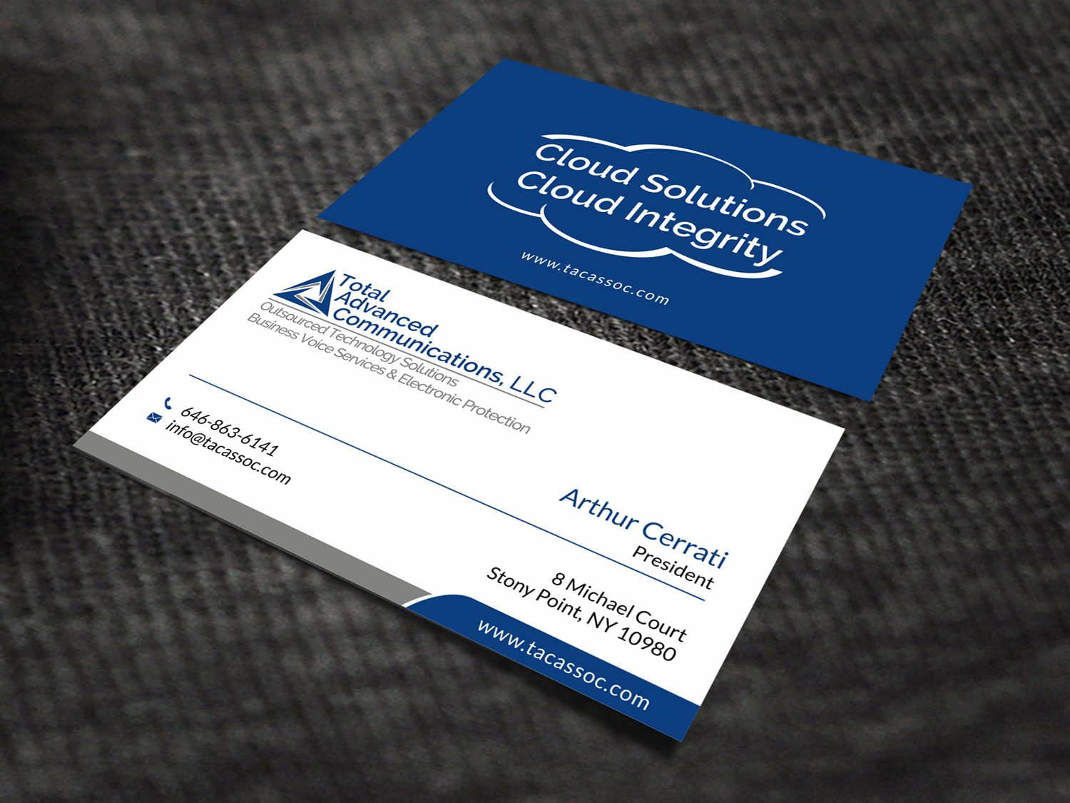 Business Card Design by SKYdesign for Total Advanced Communications, LLC | Design #12742311
