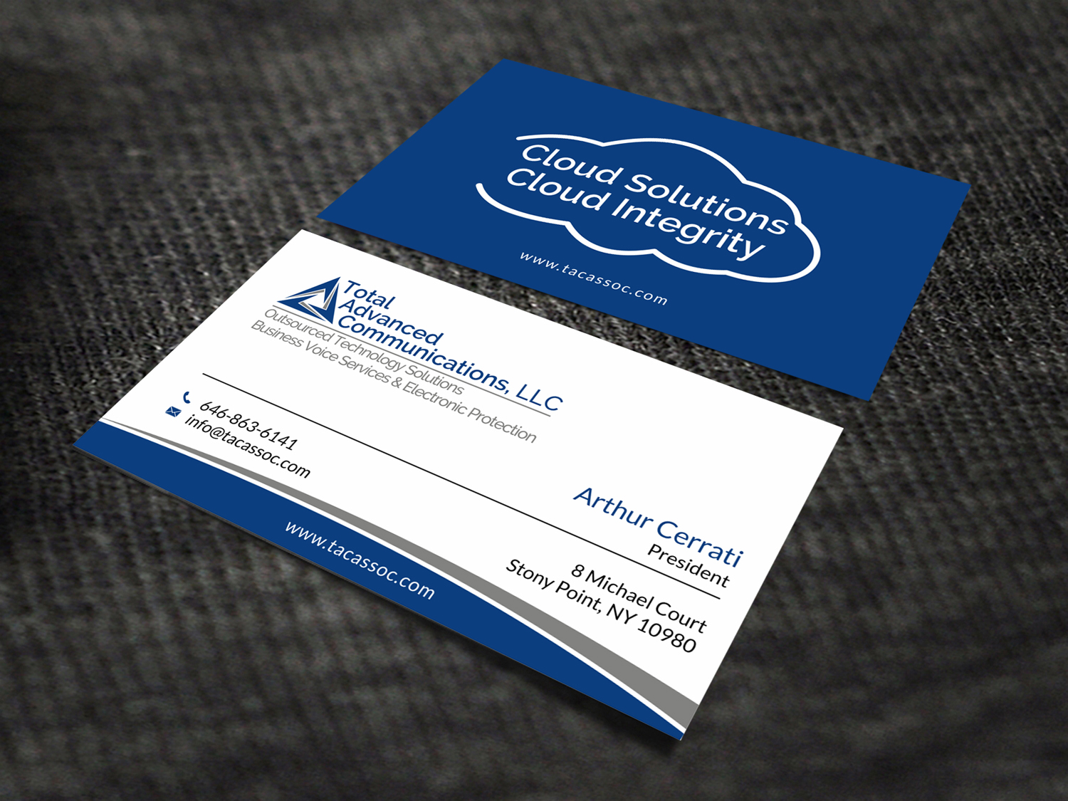 Diseño de Tarjeta de Presentación por SKYdesign para Total Advanced Communications, LLC | Diseño #12742314