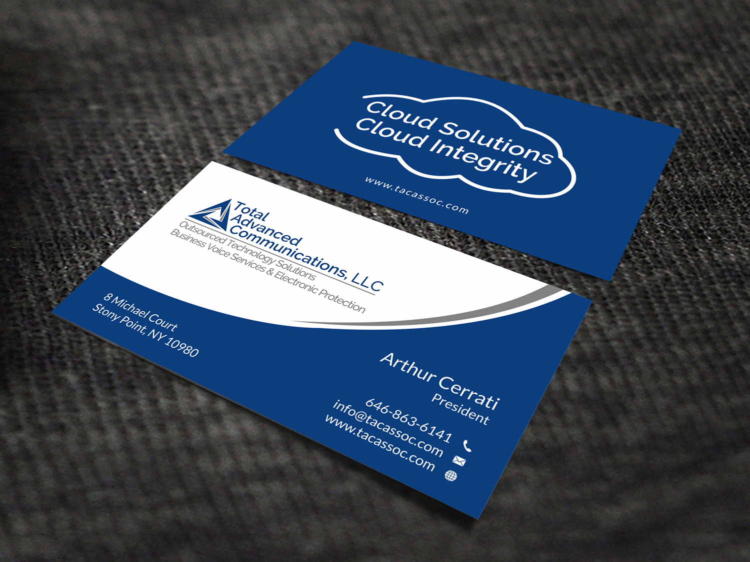 Business Card Design by SKYdesign for Total Advanced Communications, LLC | Design #12742321