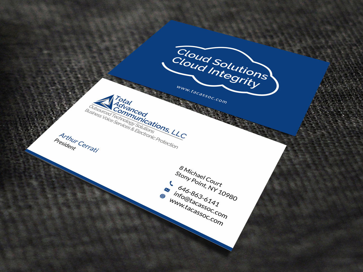 Business Card Design by SKYdesign for Total Advanced Communications, LLC | Design #12742325