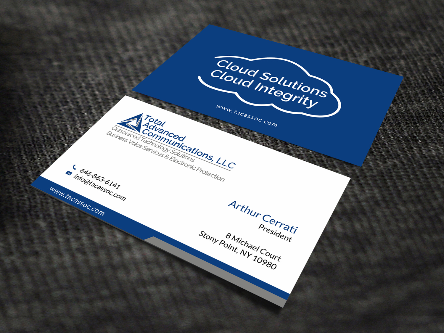 Business Card Design by SKYdesign for Total Advanced Communications, LLC | Design #12742327