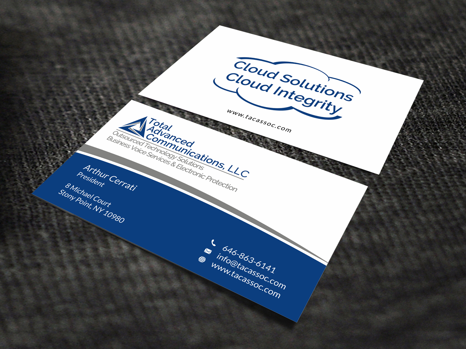 Design de Carte de Visite par SKYdesign pour Total Advanced Communications, LLC | Design #12742328