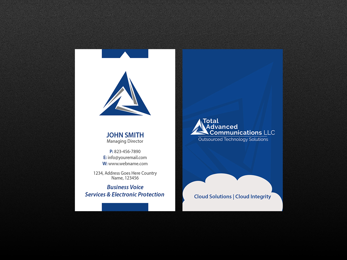 Design de Carte de Visite par Creations Box 2015 pour Total Advanced Communications, LLC | Design #12668835