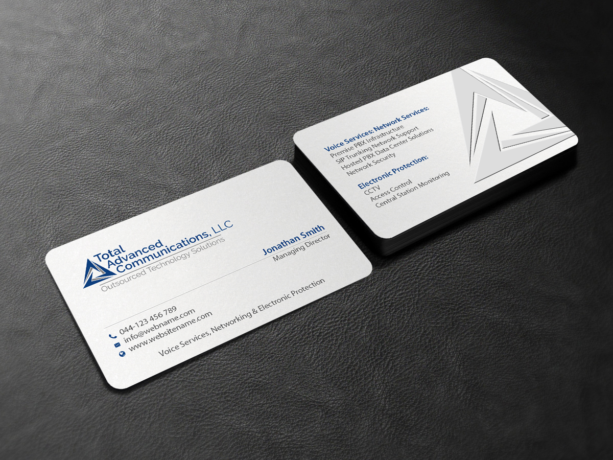 Business Card Design by Creations Box 2015 for Total Advanced Communications, LLC | Design #13020324