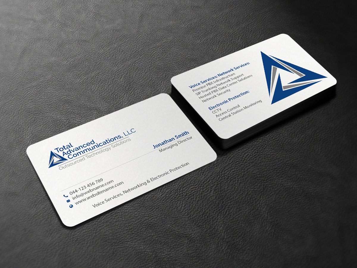 Business Card Design by Creations Box 2015 for Total Advanced Communications, LLC | Design #13020325