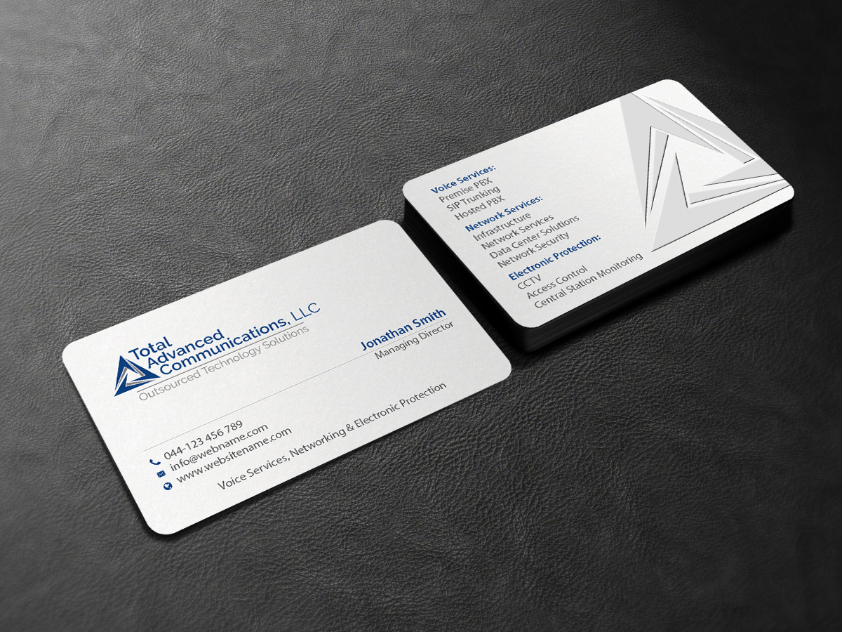 Business Card Design by Creations Box 2015 for Total Advanced Communications, LLC | Design: #13025651