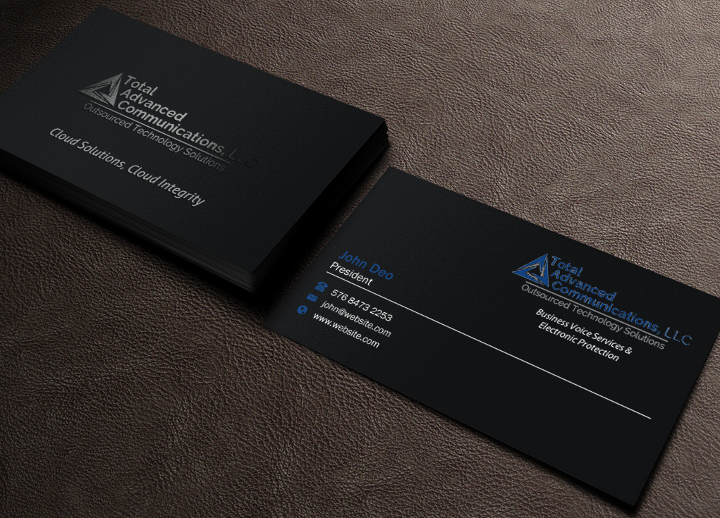 Business Card Design by Brand aid for Total Advanced Communications, LLC | Design #12667150