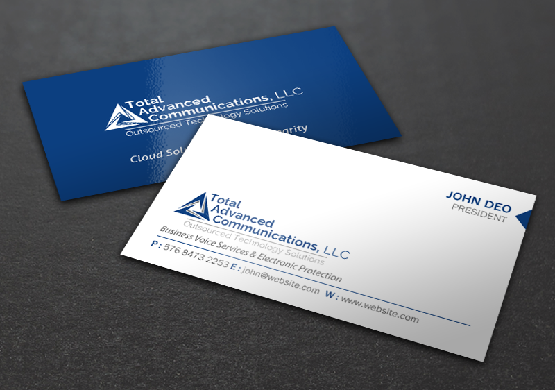 Business Card Design by Brand aid for Total Advanced Communications, LLC | Design #12667156