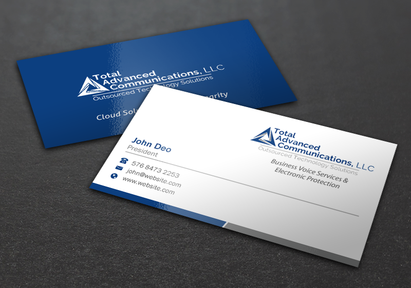 Business Card Design by Brand aid for Total Advanced Communications, LLC | Design #12667159