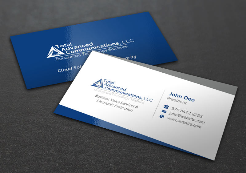 Business Card Design by Brand aid for Total Advanced Communications, LLC | Design #12667161