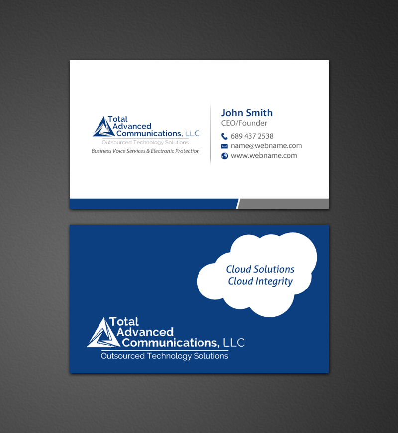 Business Card Design by chandrayaan.creative for Total Advanced Communications, LLC | Design #12665166