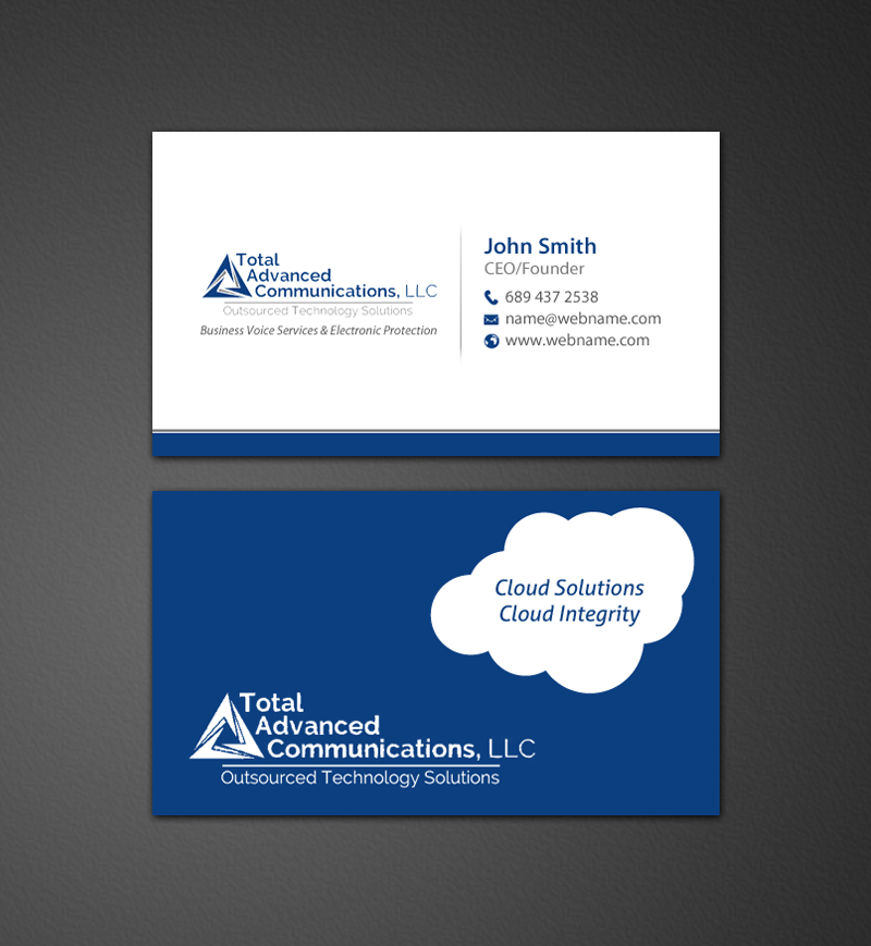 Business Card Design by chandrayaan.creative for Total Advanced Communications, LLC | Design #12665167