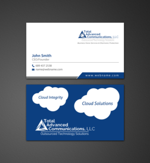 Business Card Design by chandrayaan.creative for Total Advanced Communications, LLC | Design: #12665168