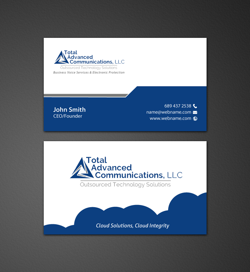 Business Card Design by chandrayaan.creative for Total Advanced Communications, LLC | Design #12665170