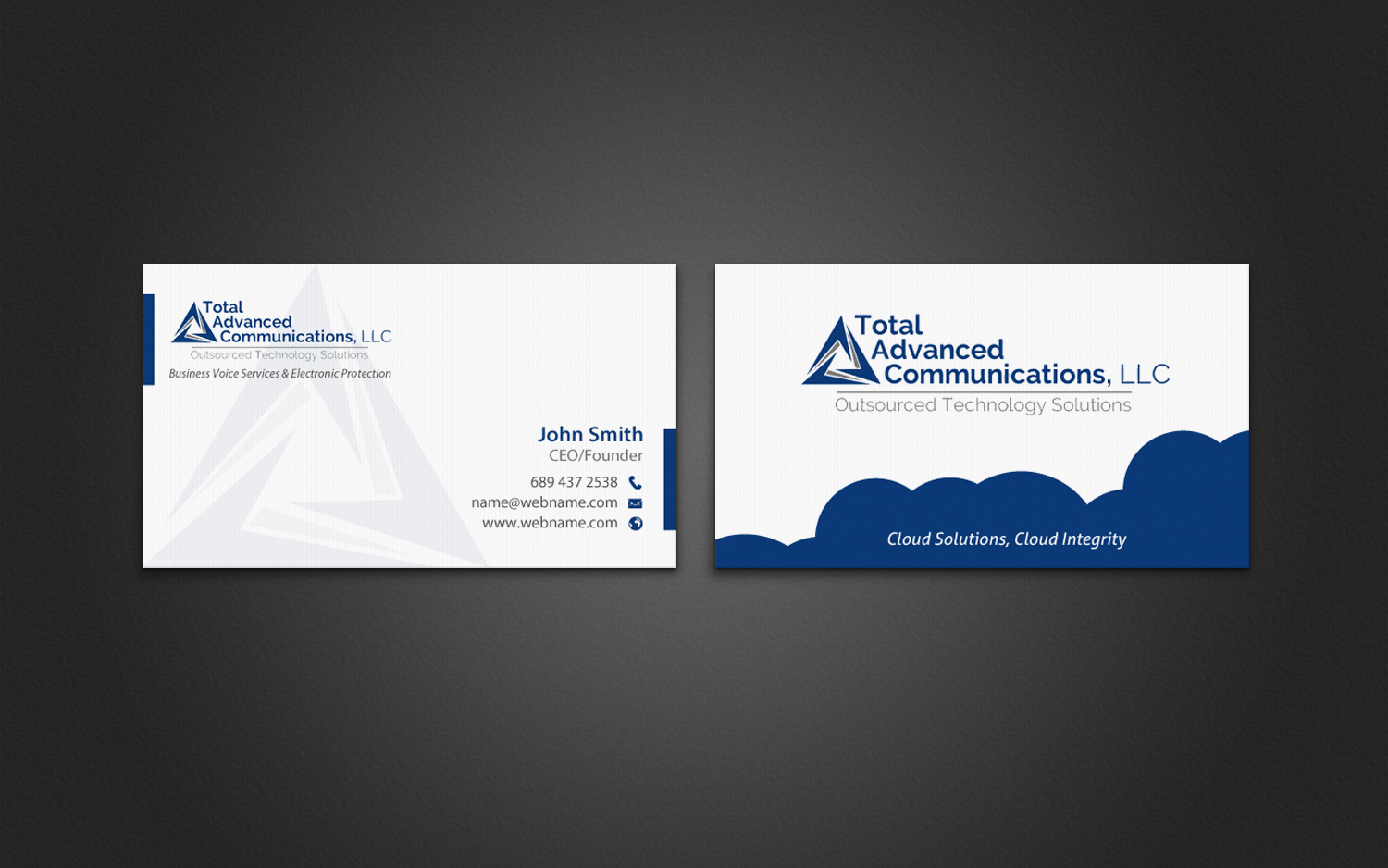 Business Card Design by chandrayaan.creative for Total Advanced Communications, LLC | Design #12665231