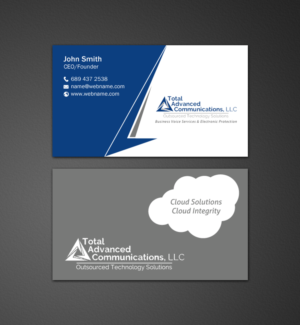 Business Card Design by chandrayaan.creative for Total Advanced Communications, LLC | Design: #12665606