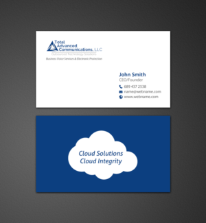 Business Card Design by chandrayaan.creative for Total Advanced Communications, LLC | Design: #12665610