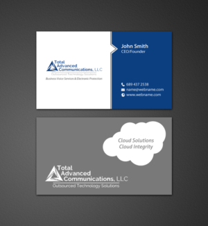 Business Card Design by chandrayaan.creative for Total Advanced Communications, LLC | Design: #12666620