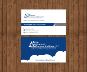 Business Card Design by chandrayaan.creative for Total Advanced Communications, LLC | Design: #12725244