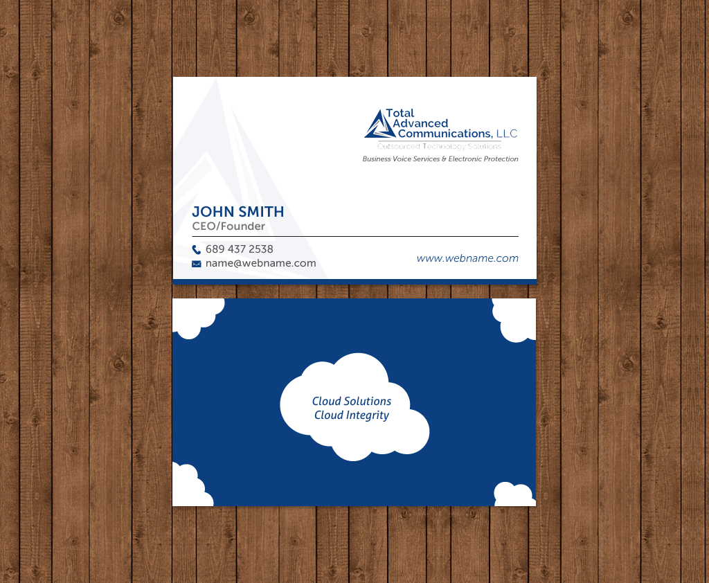 Business Card Design by chandrayaan.creative for Total Advanced Communications, LLC | Design #12725249